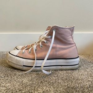 Light Pink Platform Converse